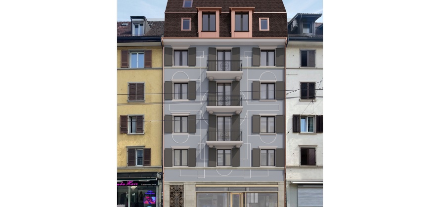 Complete renovation and extension of an apartment building in Zurich