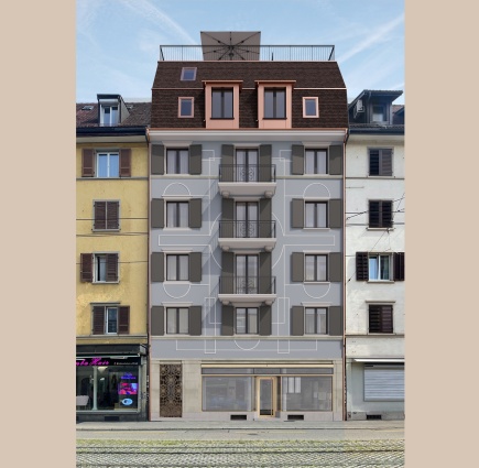 Kernsanierung und Aufstockung eines Mehrfamilienhauses in Zürich